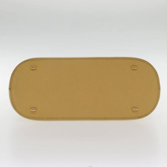 CELINE Hand Bag Leather Yellow Gold Auth 94782 - Picture 5 of 16